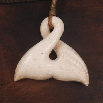 Whale bone Whale Tail Pendant
