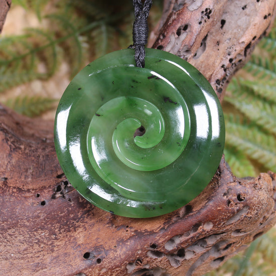 Koru carved from Hapopo Pounamu - NZ Greenstone