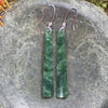 Roimata or Teardrop earrings carved from Kawakawa Pounamu - NZ Greenstone
