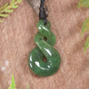 Twist or Pikorua carved from Hapopo Pounamu - NZ Greenstone
