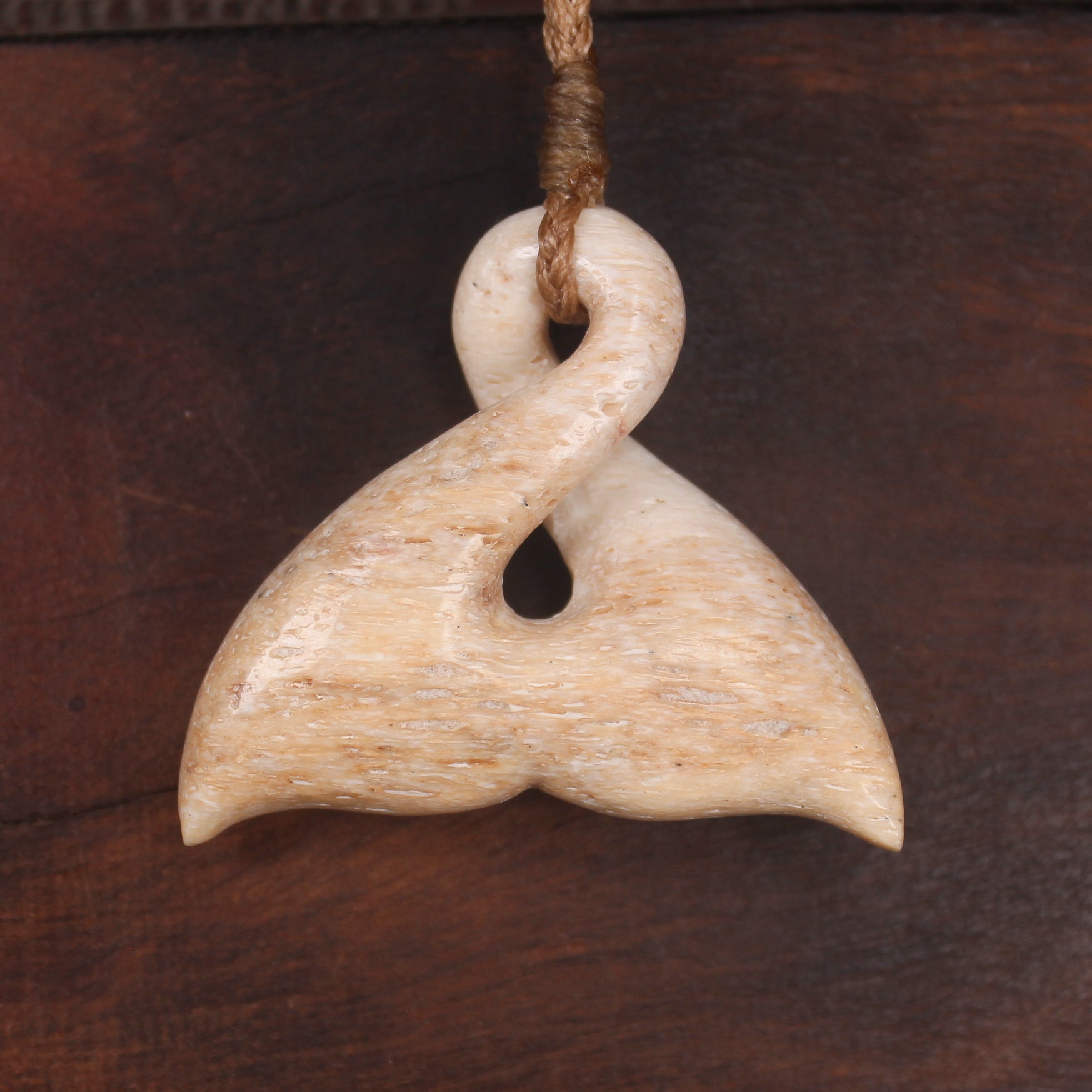 Whale bone Whale Tail Pendant