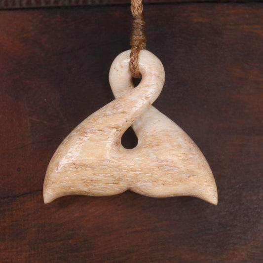 Whale bone Whale Tail Pendant