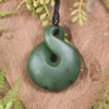 Twist or Pikorua carved from Hapopo Pounamu - NZ Greenstone