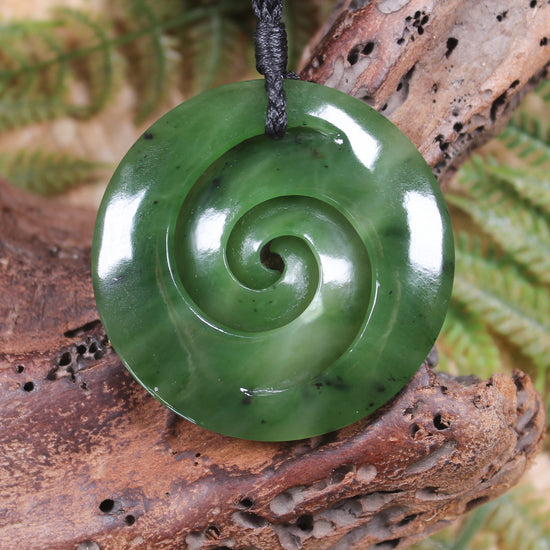 Koru carved from Hapopo Pounamu - NZ Greenstone