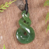 Twist or Pikorua carved from Hapopo Pounamu - NZ Greenstone