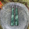 Roimata or Teardrop earrings carved from Kawakawa Pounamu - NZ Greenstone