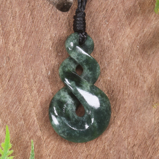Twist carved from Kawakawa Pounamu - NZ Greenstone