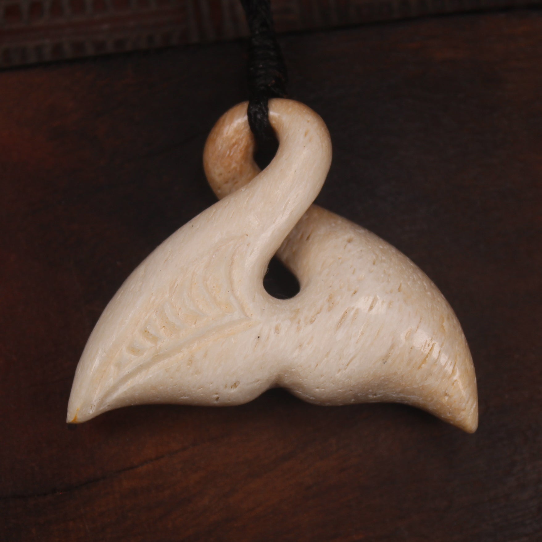 Whale bone Whale Tail Pendant