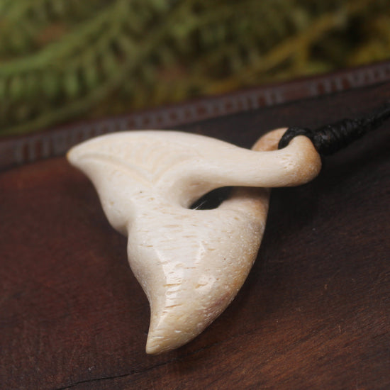 Whale bone Whale Tail Pendant
