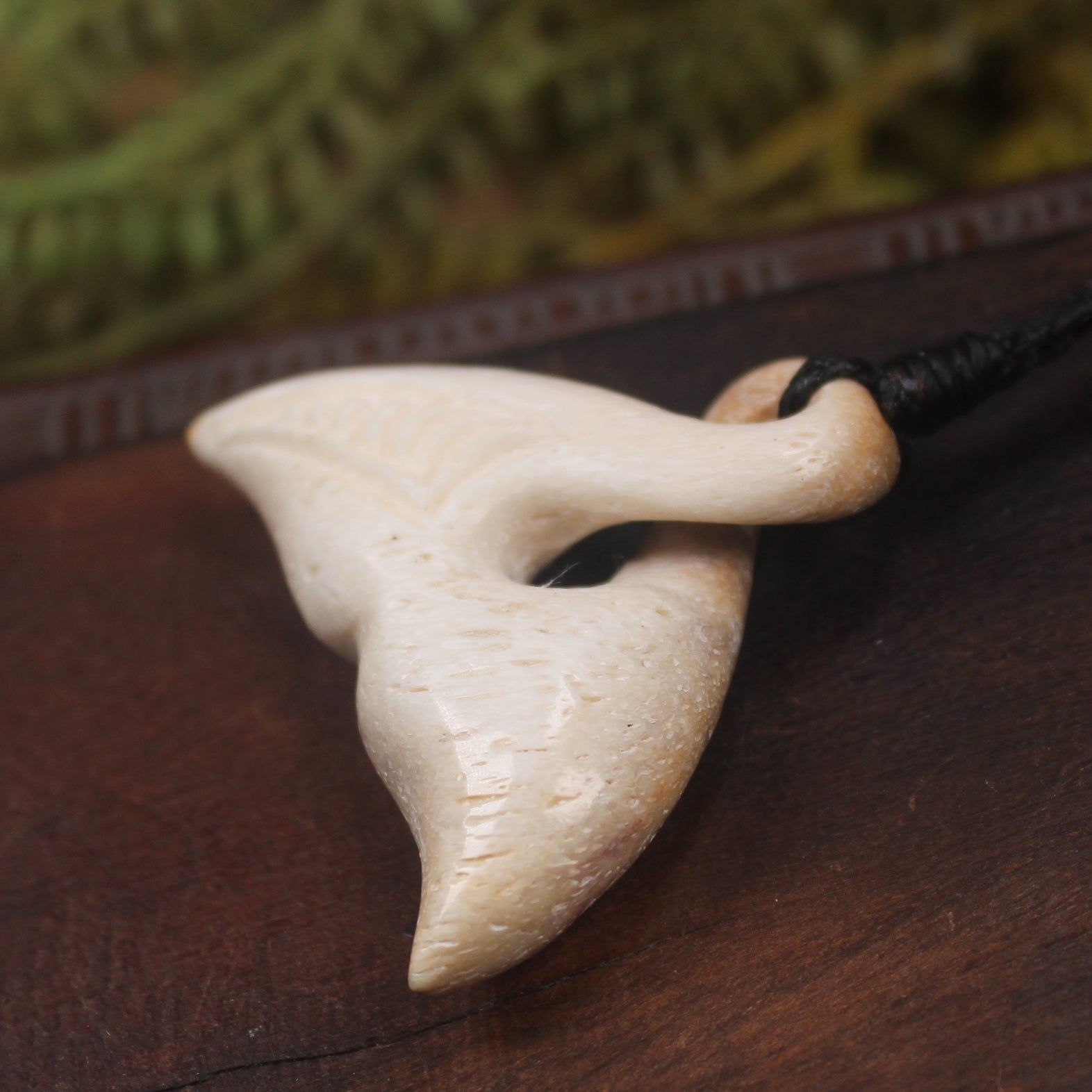 Whale bone Whale Tail Pendant