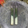 NZ Greenstone Roimata Earrings Hapopo Pounamu