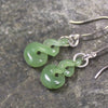 Hapopo Pounamu Twist earrings - NZ Greenstone