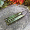 Hapopo Pounamu Roimata earrings - NZ Greenstone