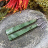 Hapopo Pounamu Roimata earrings - NZ Greenstone