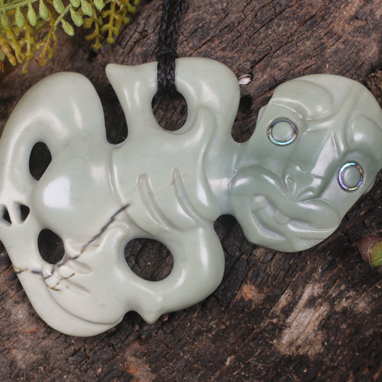 Hei Tiki carved from Inanga Pounamu - NZ Greenstone