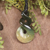 Twist carved from Rimu Pounamu - NZ Greenstone