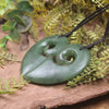 Koru Heart pendant carved from Hapopo Pounamu - NZ Greenstone