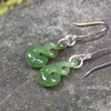 Hapopo Pounamu Twist earrings - NZ Greenstone