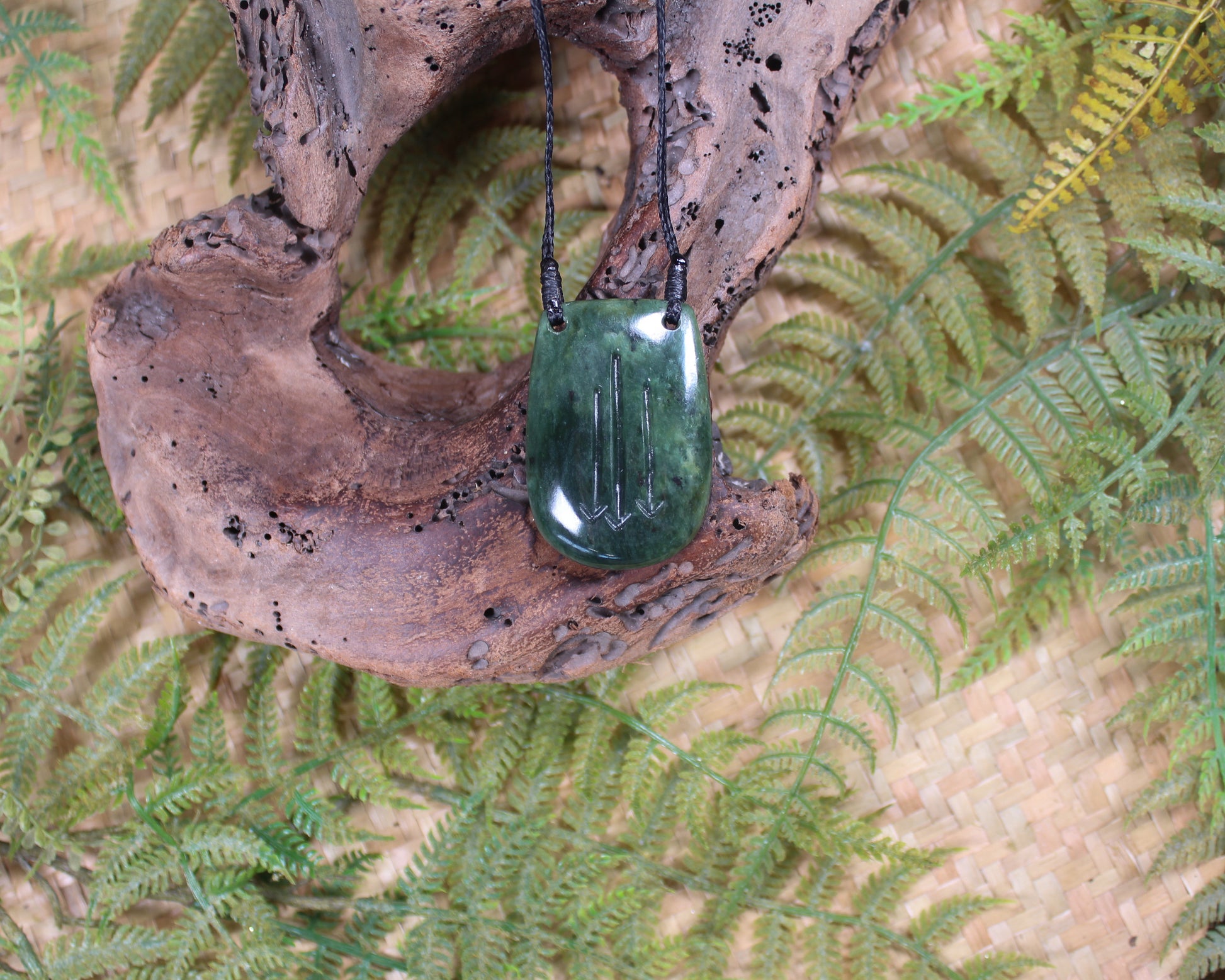 Breast plate or Shield carved from Flower Jade Pounamu - NZ Greenstone