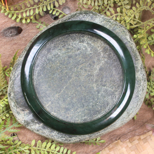 Bangle carved from Kawakawa Pounamu - NZ Greenstone
