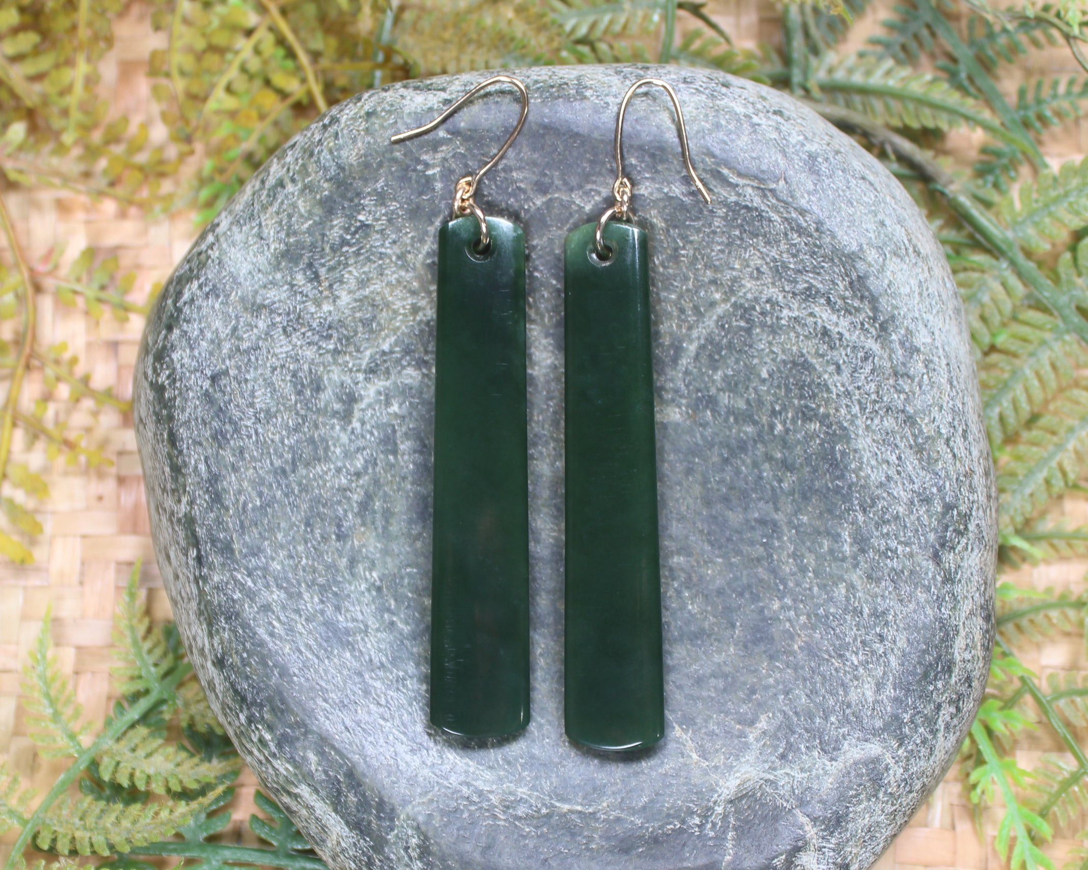 Kawakawa Pounamu earrings