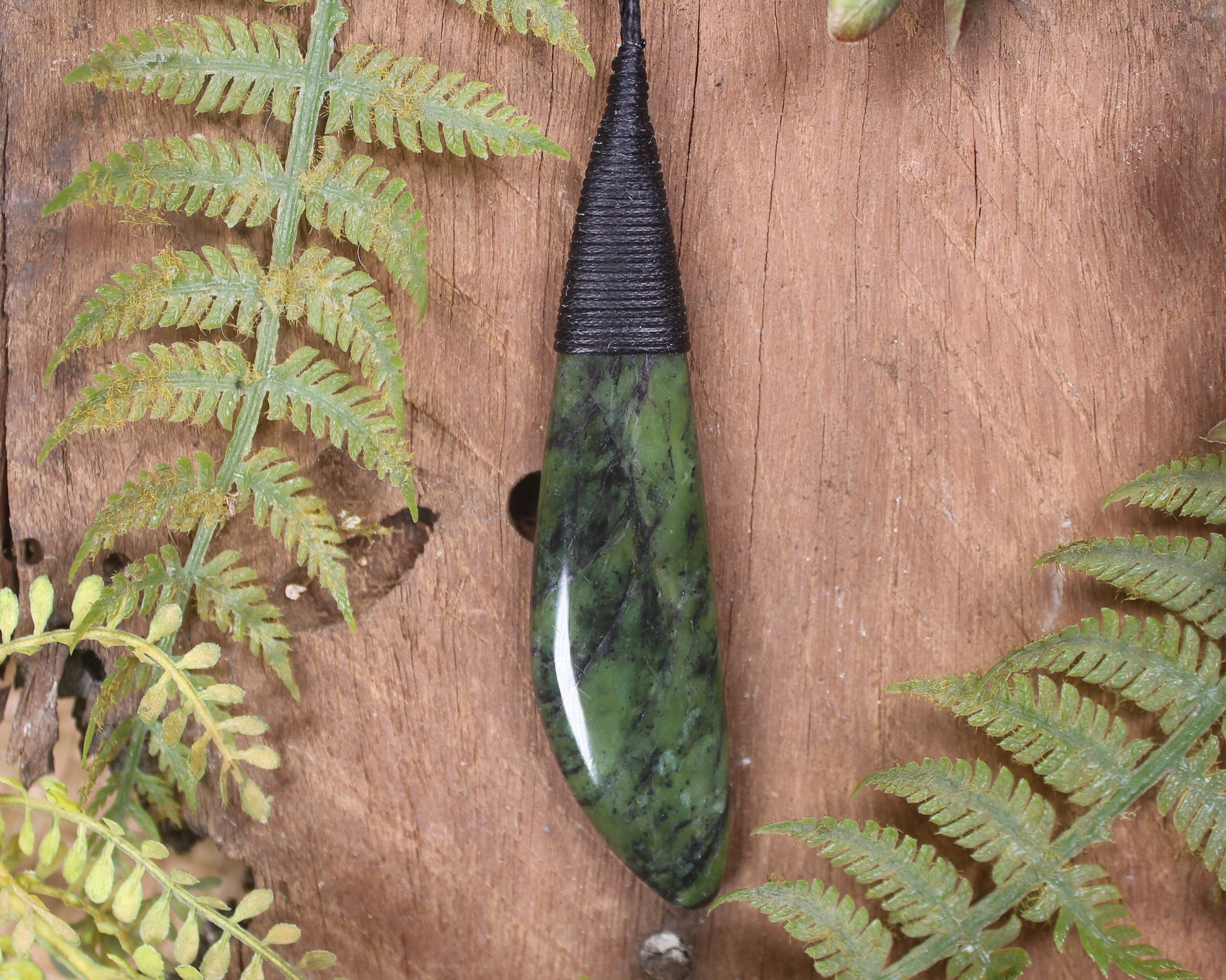 Roimata Teardrop carved from Douglas Creek Pounamu - NZ Greenstone