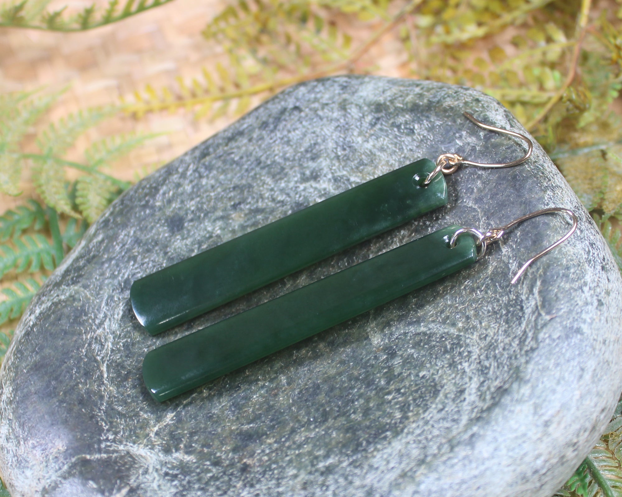 Kawakawa Pounamu earrings