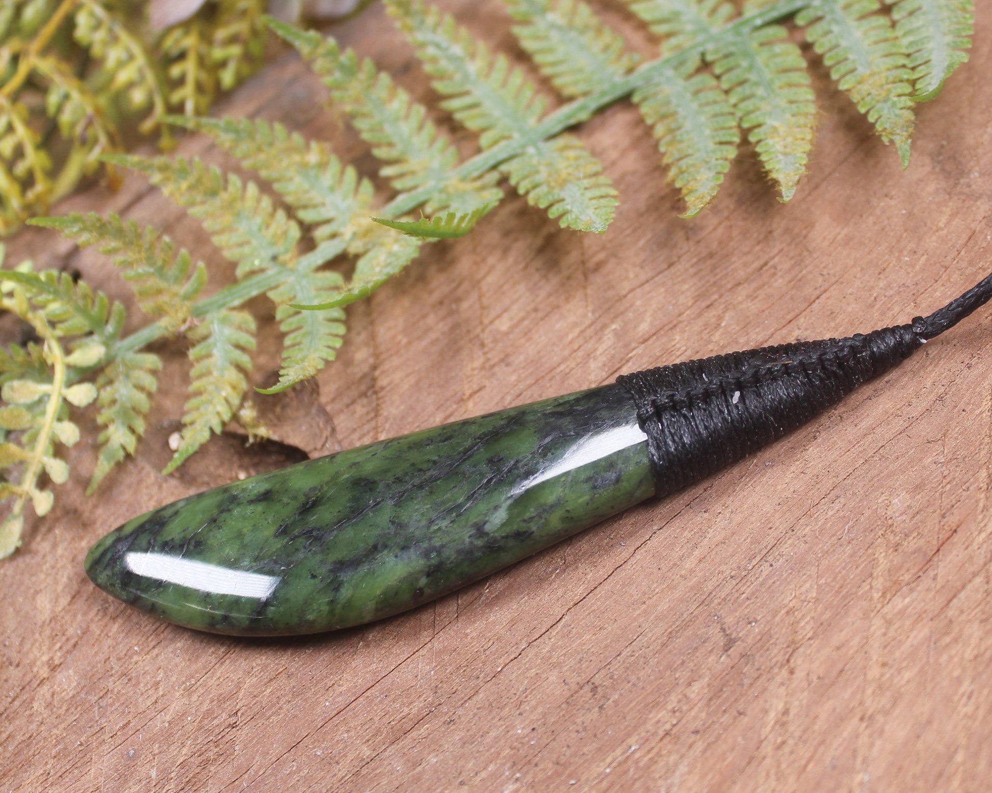 Roimata Teardrop carved from Douglas Creek Pounamu - NZ Greenstone