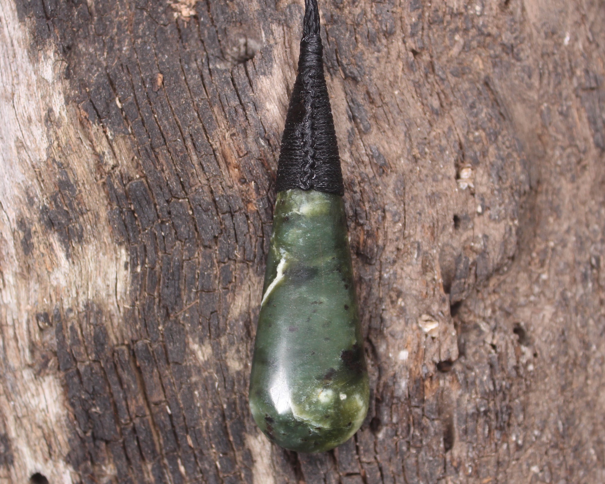 Roimata Teardrop carved from Hapopo Pounamu - NZ Greenstone