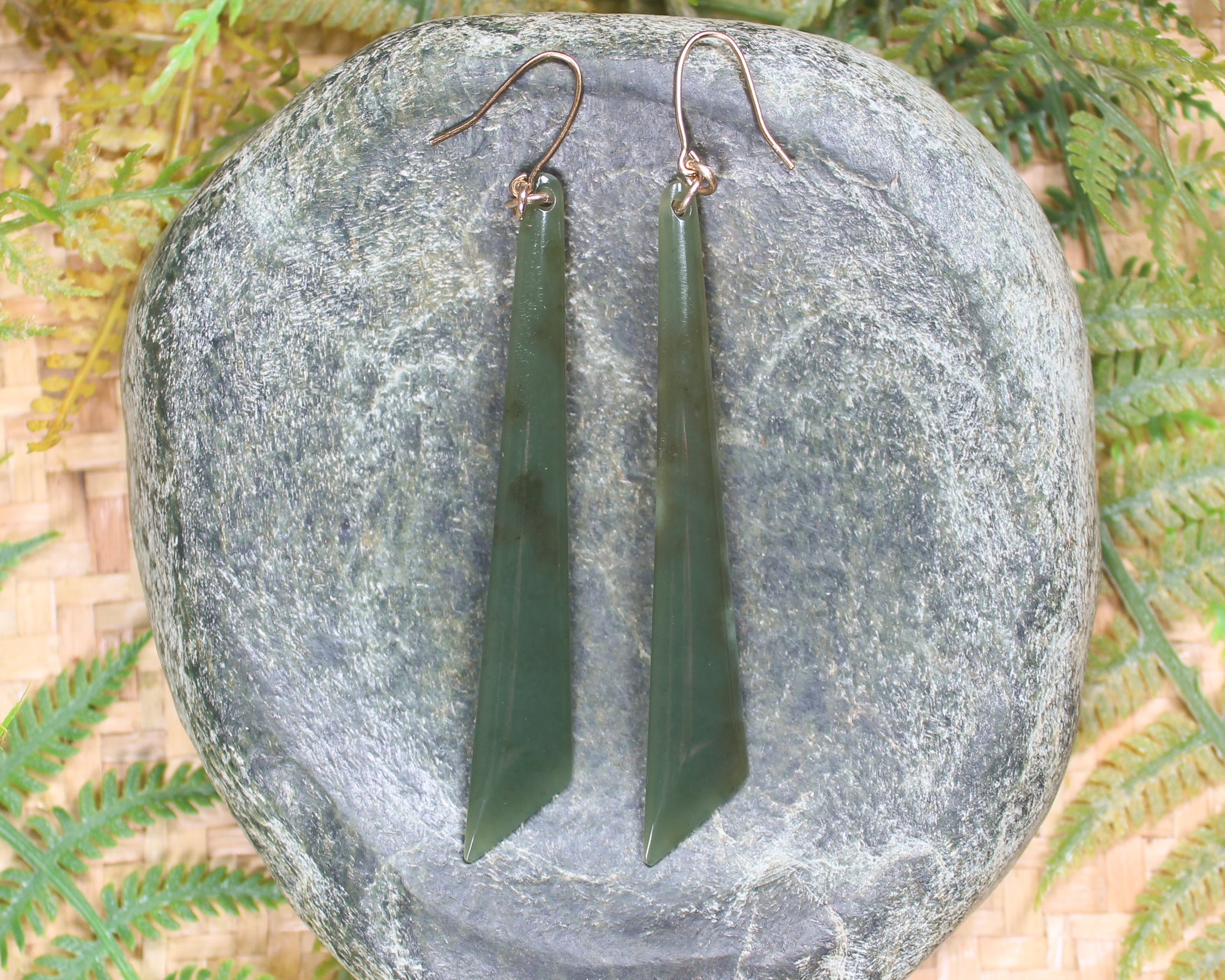 Inanga Pounamu earrings