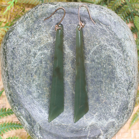 Inanga Pounamu earrings