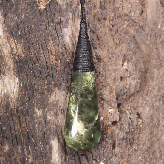 Roimata Teardrop carved from Hapopo Pounamu - NZ Greenstone