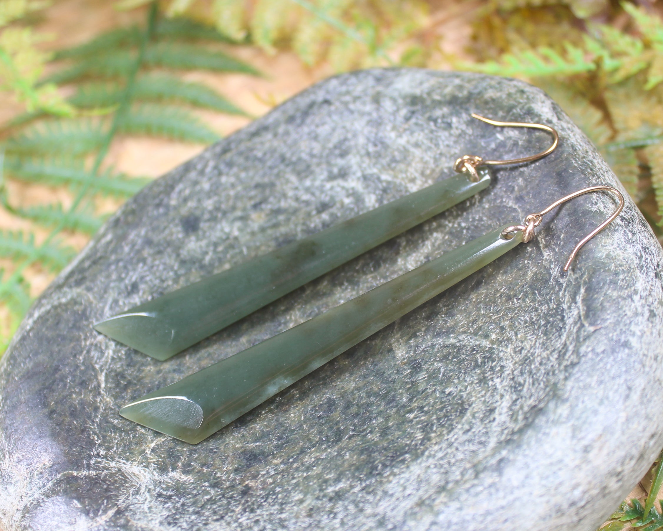 Inanga Pounamu earrings