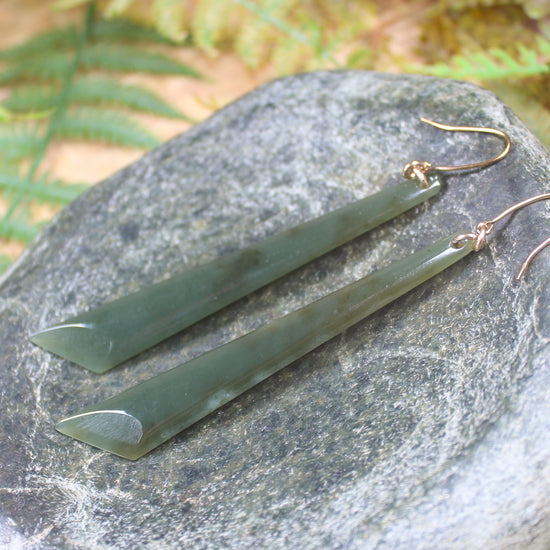 Inanga Pounamu earrings