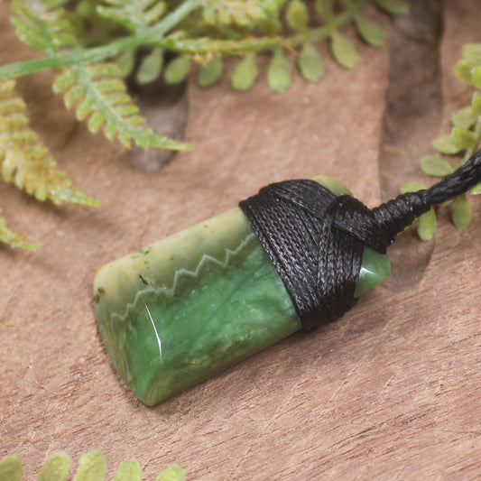 Flower Jade Pounamu Toki Pendant - NZ Greenstone