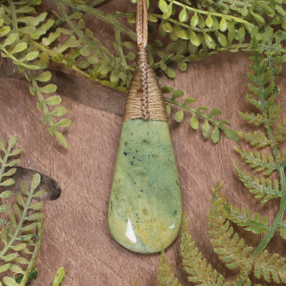 Roimata carved from Raukaraka Pounamu - NZ Greenstone
