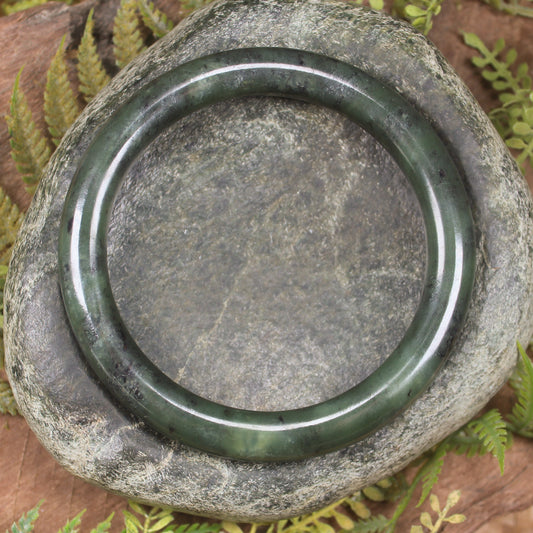 Bangle carved from Rimu Pounamu - NZ Greenstone