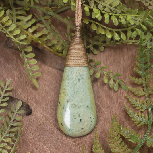 Roimata carved from Raukaraka Pounamu - NZ Greenstone