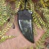 Tooth pendant carved from Rimu Pounamu - NZ Greenstone