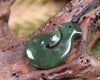Hei Matau or Fish Hook carved from Kawakawa Pounamu - NZ Greenstone