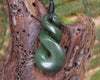 Twist carved from Kawakawa Pounamu - NZ Greenstone