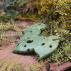 Raukaraka pounamu kawakawa leaves pendant - NZ Greenstone