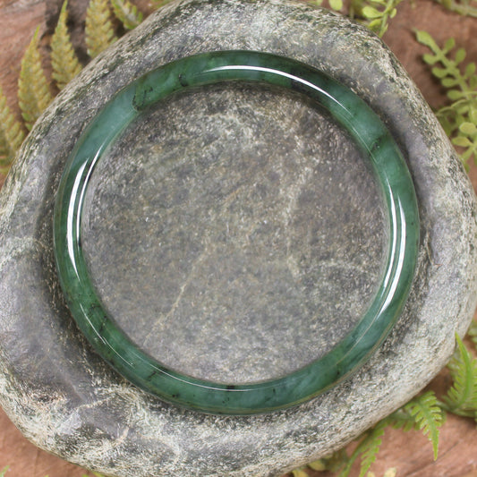 Bangle carved from Hapopo Pounamu - NZ Greenstone