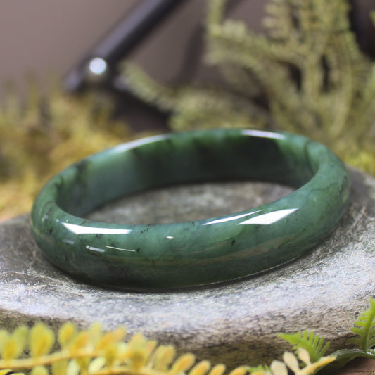 Bangle carved from Hapopo Pounamu - NZ Greenstone