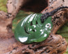 Koropepe carved from Hapopo Pounamu - NZ Greenstone