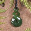 Twist carved from Kawakawa Pounamu - NZ Greenstone