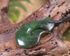 Hei Matau or Fish Hook carved from Kawakawa Pounamu - NZ Greenstone