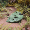 Kawakawa leaves carved from Kawakawa Pounamu - NZ Greenstone