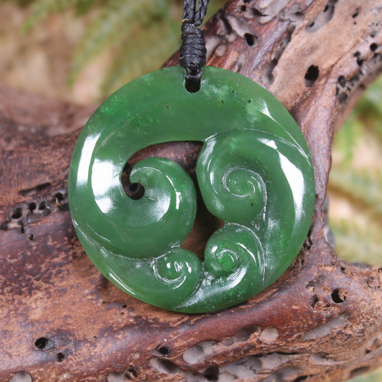 Koru carved from Hapopo Pounamu - NZ Greenstone