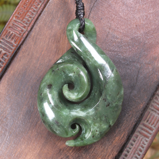 Hapopo Pounamu Koru Twist - NZ Greenstone